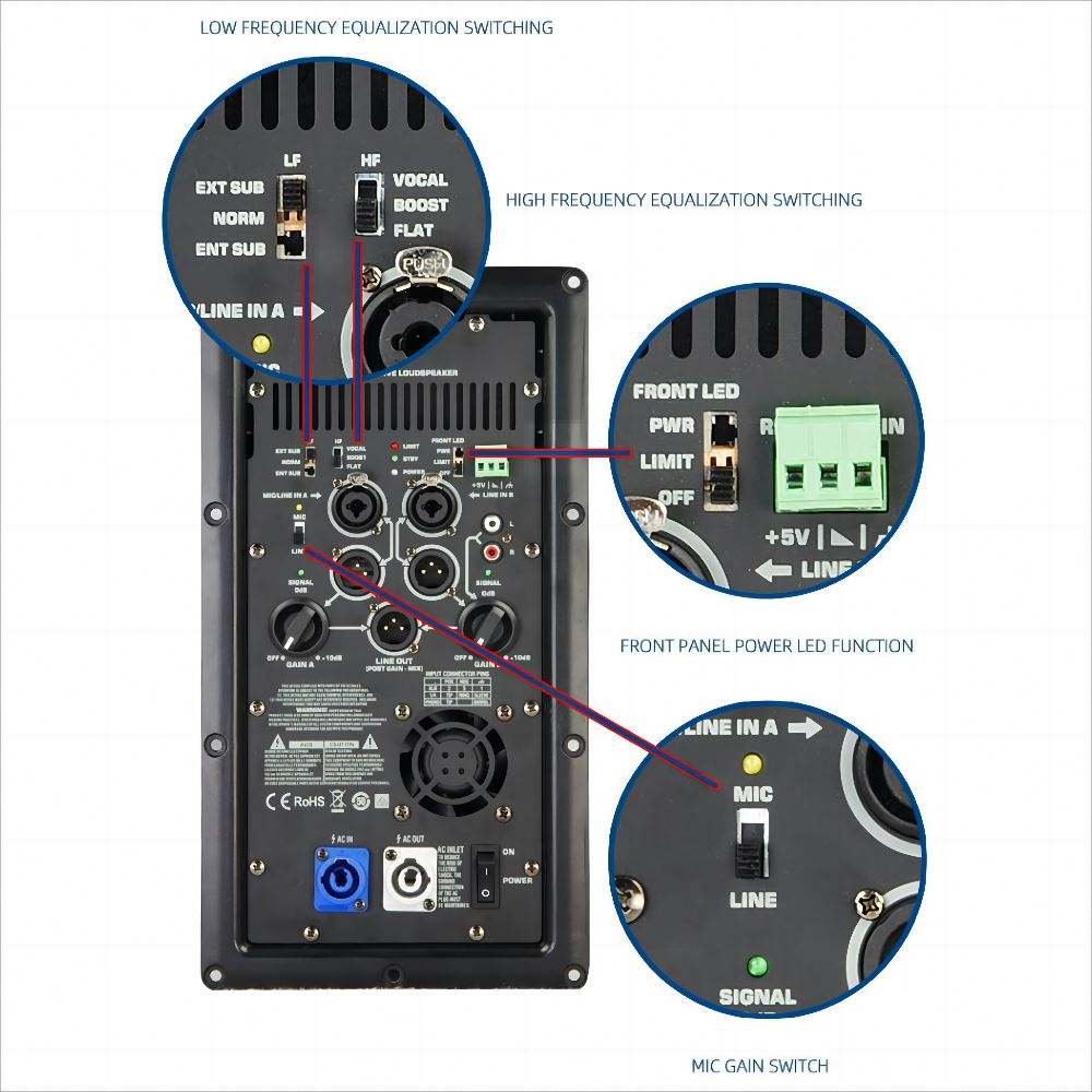 OEM Professional Active Loudspeaker Power Module Plate for Home Theater Conferences Subwoofer Digital Dsp Power Amplifier