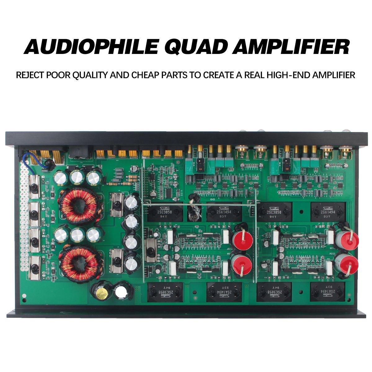 4 Channel Car Amplifier Sound Systems Aluminum Subwoofer Amplifier Class AB Power Audio 12V Car Amplifiers