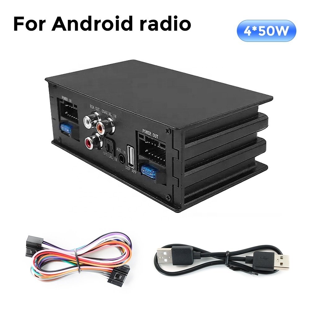 Mekede Car Stereo Audio 4x80W High Power Sound Upgrade HIFI Android DSP Amplifier for Android Radio Super Bass Subwoofer