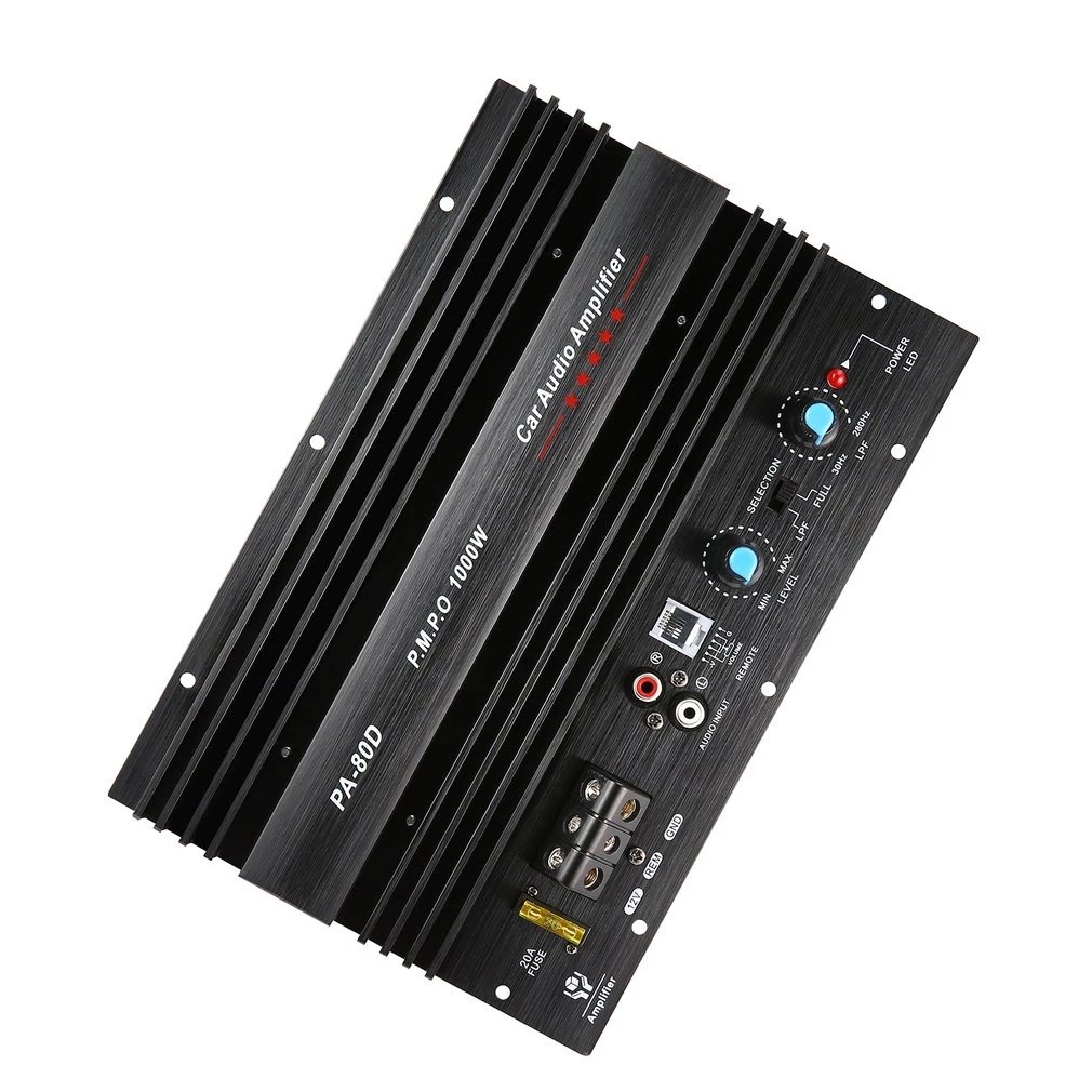 12V 1000W Speaker Subwoofer Bass Module High Power Car Audio Accessories Mono Channel Durable Amp For Car Modification PA-80D