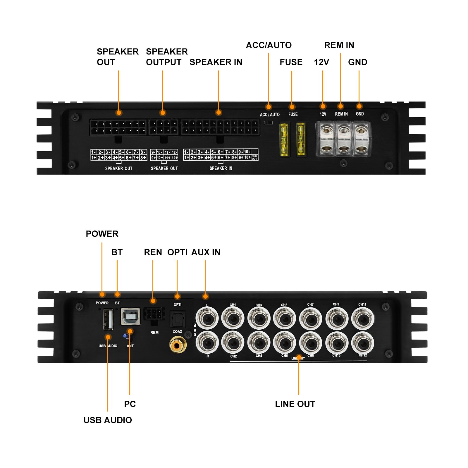 AudioWinner T1012.12m Professional Audio 10 in 12 Out Dsp Digital Audio Digital Dsp Audio Processor Car Amplifier