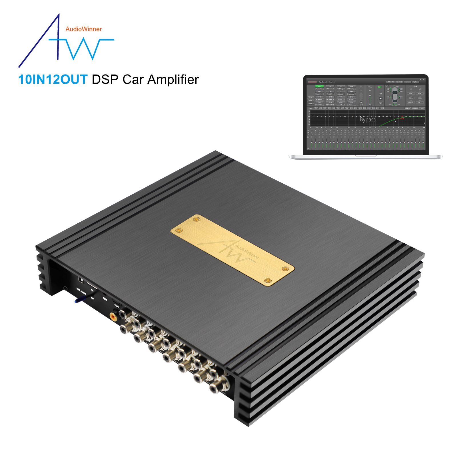 AudioWinner T1012.12m Professional Audio 10 in 12 Out Dsp Digital Audio Digital Dsp Audio Processor Car Amplifier