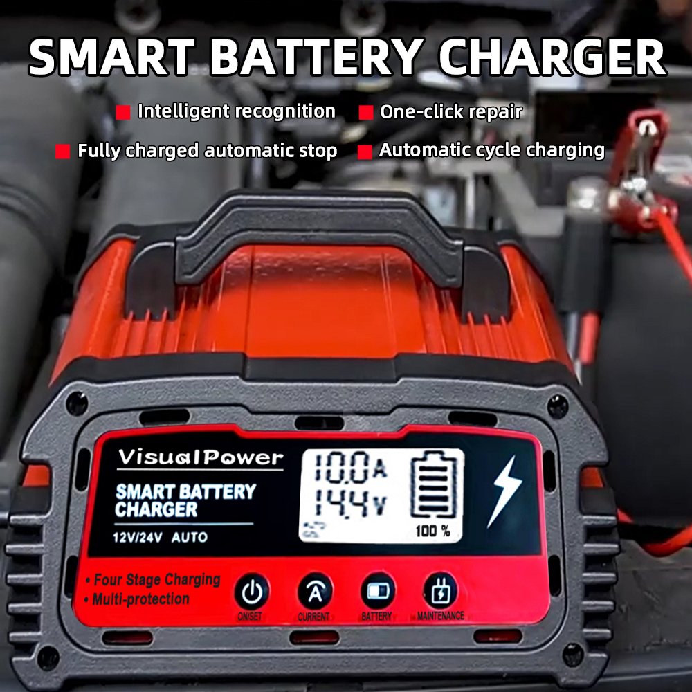 Car Motorcycle Boat Marine Auto 12v 24v Automatic Battery Charger Tricyle Electromobile Charging Solar Energy Storage System