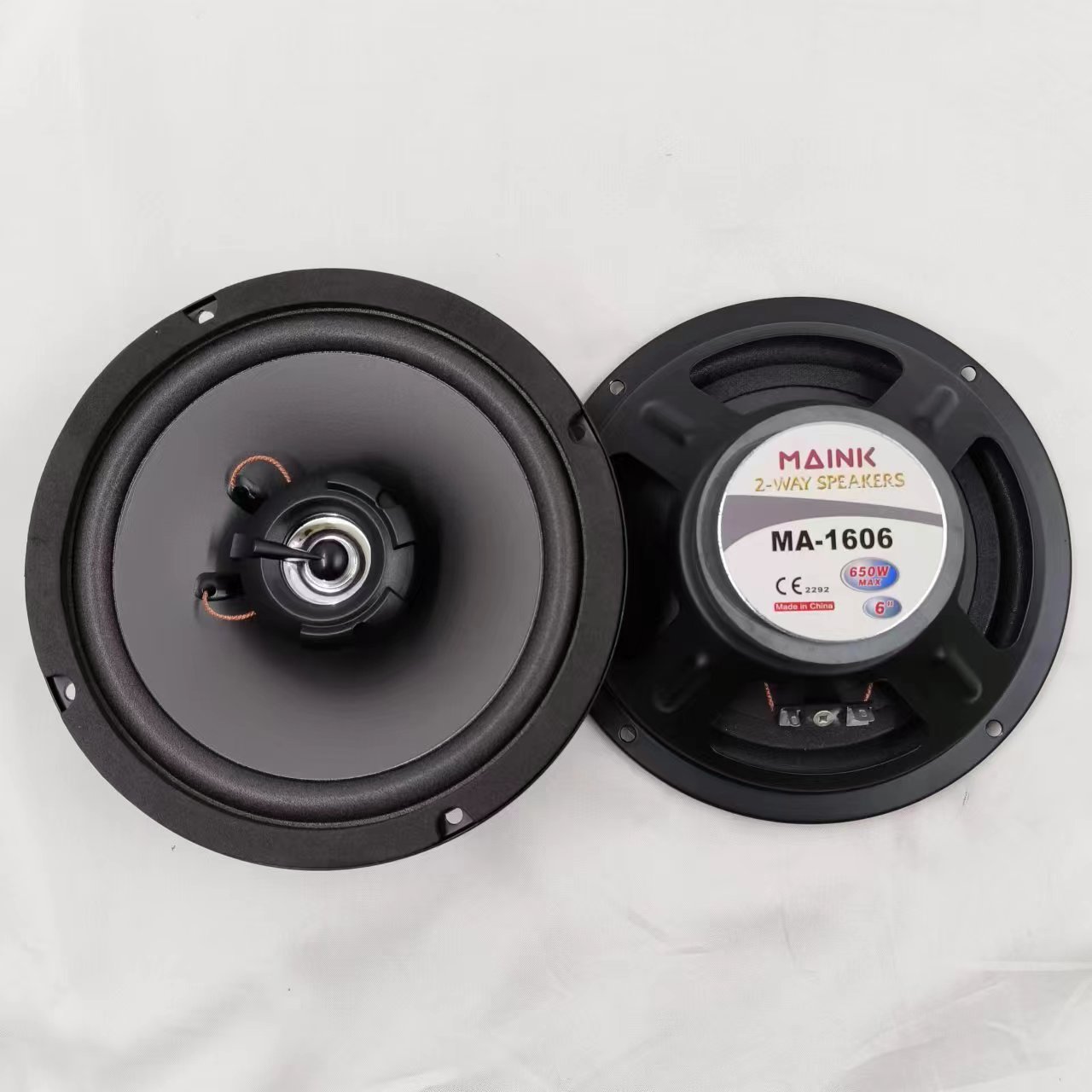 6-Inch Full Size Coaxial Speaker with Iron Horn Car Audio Control Power Amplifier Set 1606 Tech Accessories