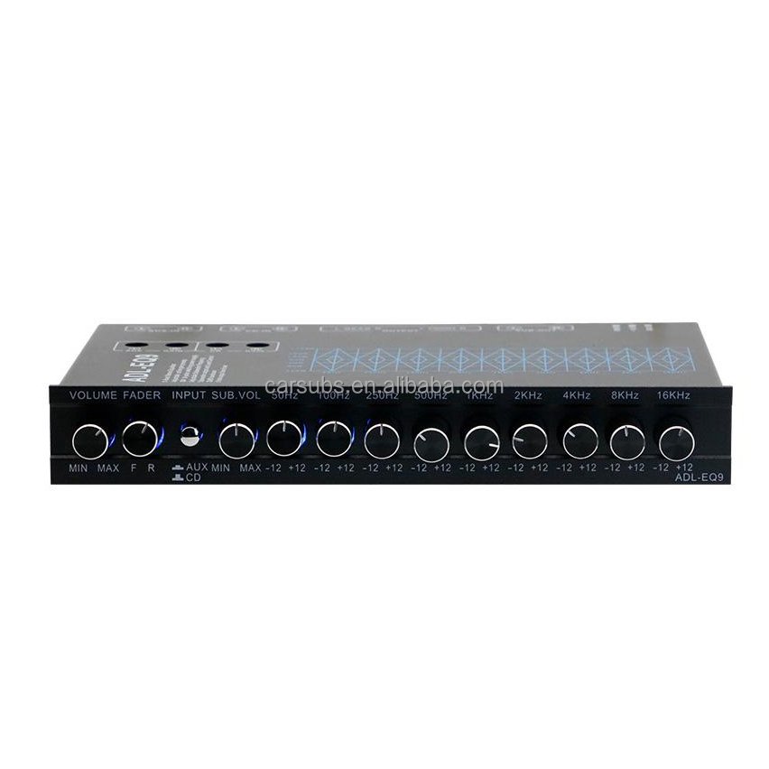 Car Stereo 9 EQ Band Equalizer 6 Ch Out Passive Crossover for Car Amplifier Audio System
