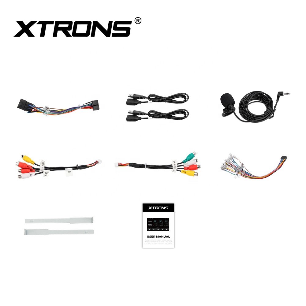 XTRONS 10.1" Touch Screen 1 Din Universal Fit Rotatable Car Stereo Carplay Android QLED DisplayMultimedia Player Car Radio