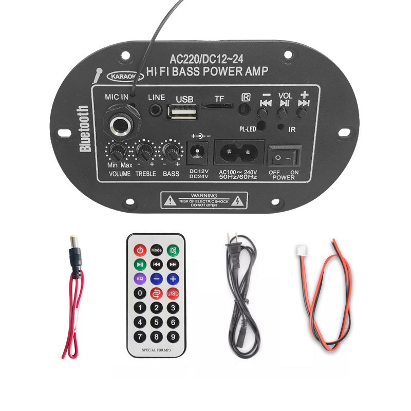 Customisable 220V 12v 24v AMP Digital Subwoofer Mono Microphone Amplifiers Amplificador Amplifier Board for Car Home
