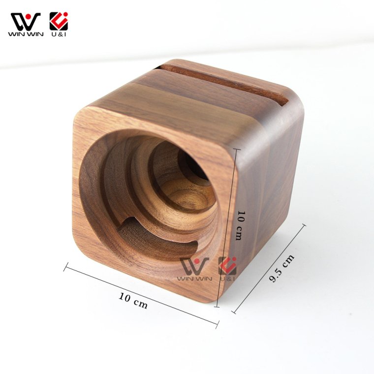 Wholesales Bamboo Custom LOGO Speaker Amplifier For Cell Phone Holder Wood Loudspeaker Holder Stand