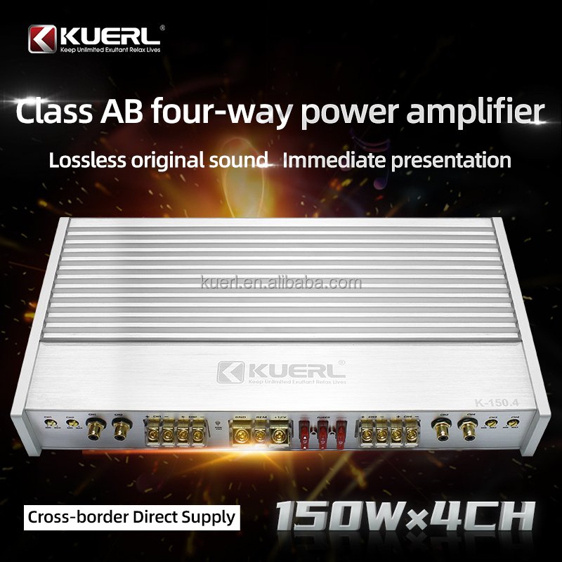 Wholesale 150W*4 12V Class D Amplifiers High Power 4-Channel Car Audio System Professional for Car Audio Enhancement
