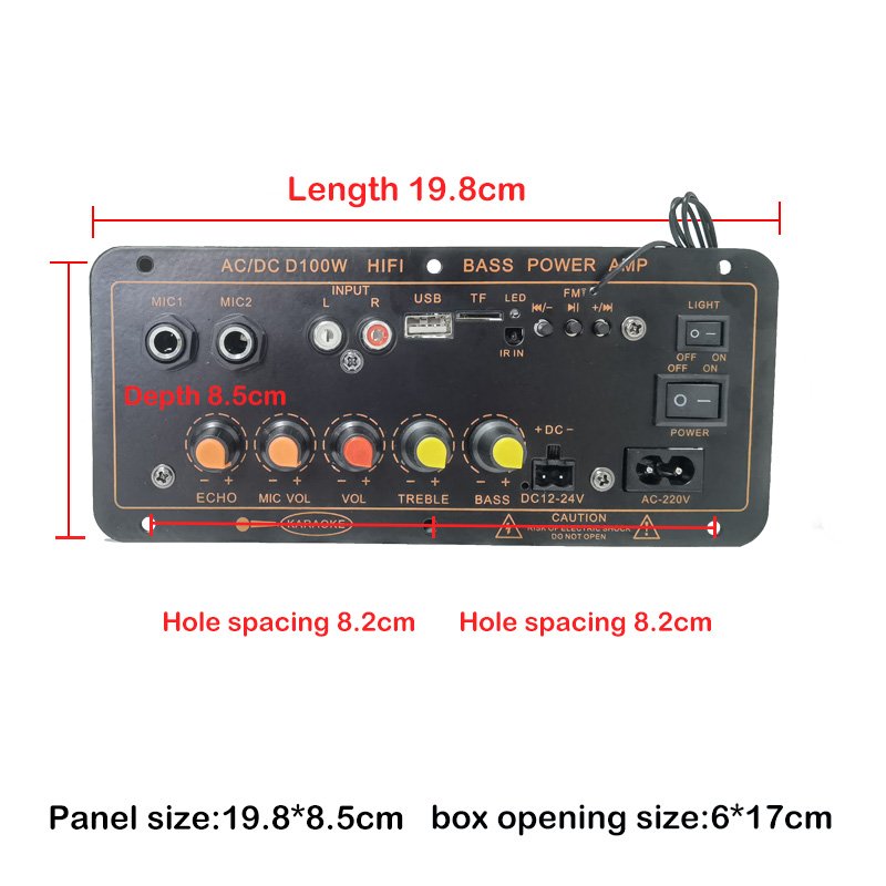 Product Professional Audio Player Built-in Car Audio Accessories 12V24V220V Digital Heavy Bass Power Amplifier Board for Office