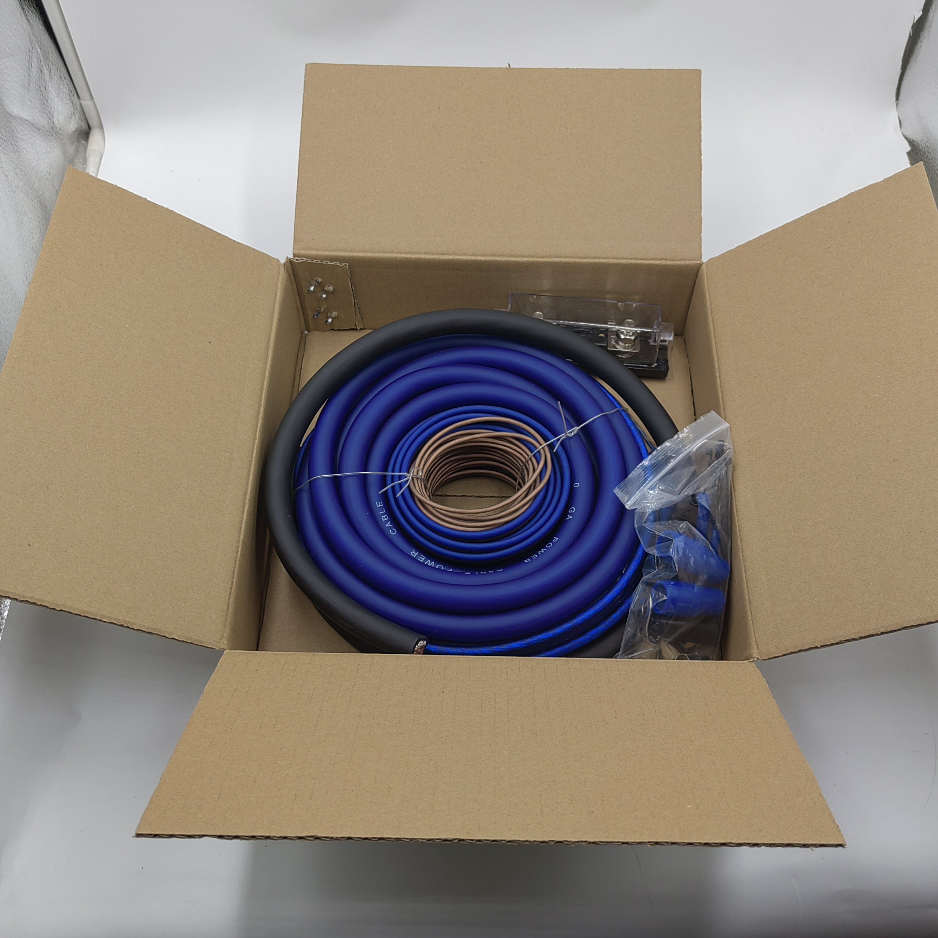 2025 New QingOu 1/0 Gauge AWG CCA Copper Clad Aluminum 100% Specification Car Auto Audio Speaker Amplifier Amp Install Wiring