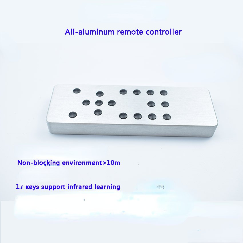Accept Customize Logo Universal Learning Remote Control Aluminum Alloy Infrared Universal for Audio Preamp CDDVD TV Set-top Box