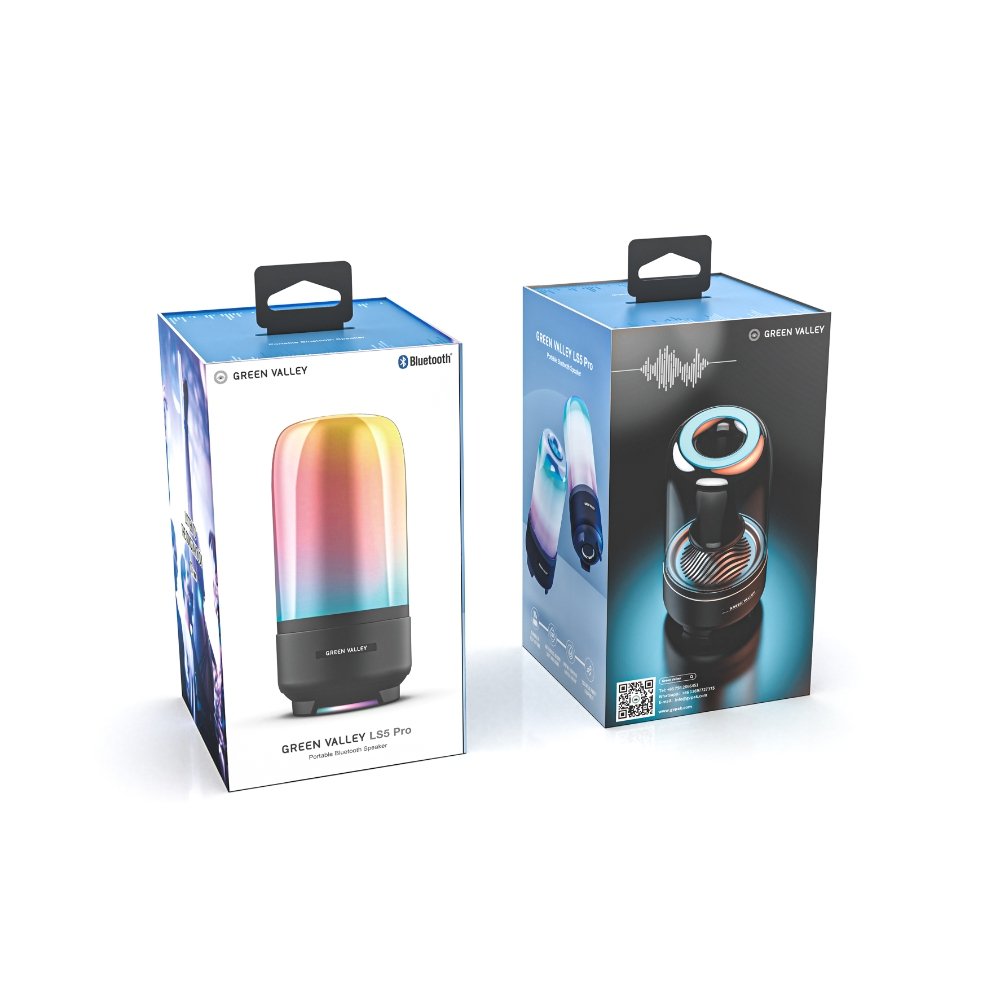 Custom Blue Flip Magnetic Packaging For Bluetooth Speaker Electronic Products Packaging For Wireless Speaker Bluetooth Stereo
