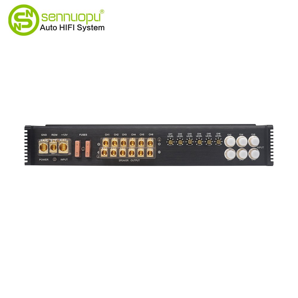 Sennuopu HQ-200.6A Car 4-channel Class AB Monoblock Amplifier Aluminium Universal Class D Car Sound Quality Mono Amplifier 100db