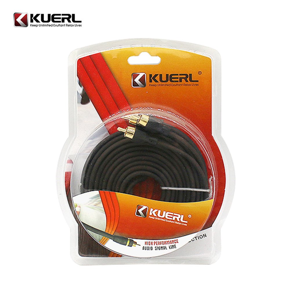New Car Audio Cable Bare Copper Audio Cable High Quality Amplifier RCA Cable for Automotive