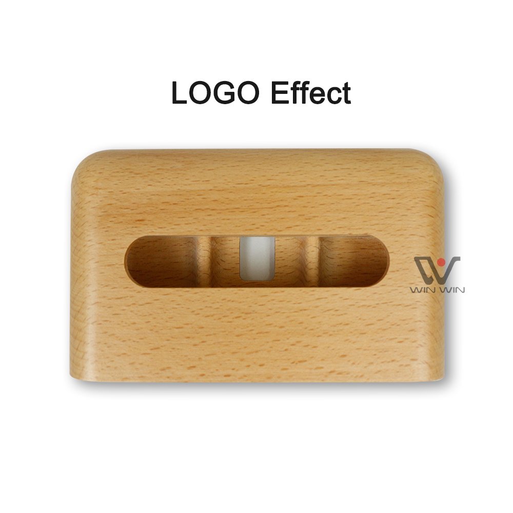 Wooden Phone Docking Station Loudspeaker Wooden Phone Holder Natural Wood Speaker Case Bamboo Home Audio