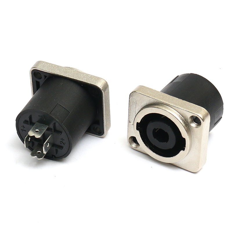 OEM Free Sample Professional stage speaker Cannon adapter PA6/Zinc Alloy Shell cannon head audio amplifier metal socket