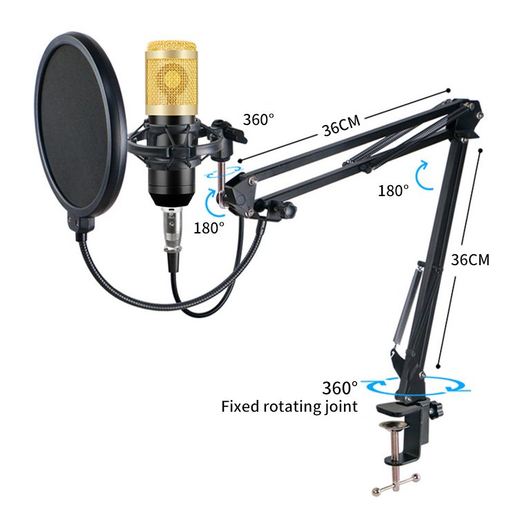 BM800 Condenser Microphone Kit with V8 Sound Card Set for Live Streaming Mic