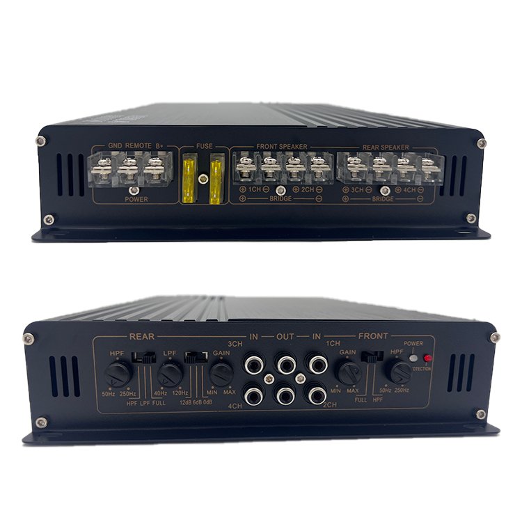 High Quality Class AB Car Amplifier 80W*4 RMS Power 4ohm Car Audio Amplifier 4 Channel