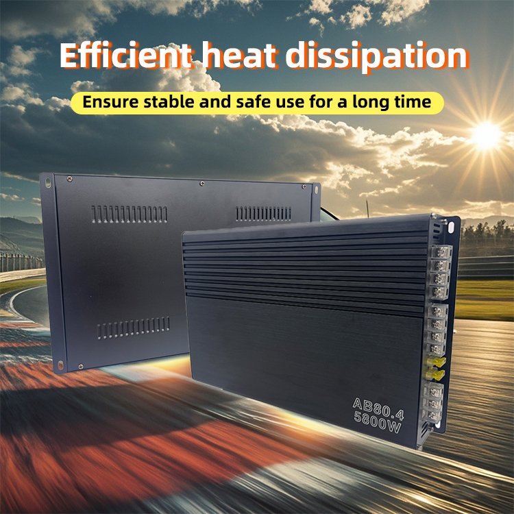 High Quality Class AB Car Amplifier 80W*4 RMS Power 4ohm Car Audio Amplifier 4 Channel