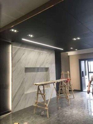 High End Recessed LED Aluminum Profile for Luxury Interiors Black Embedded Concealed LED Aluminum Profile Light