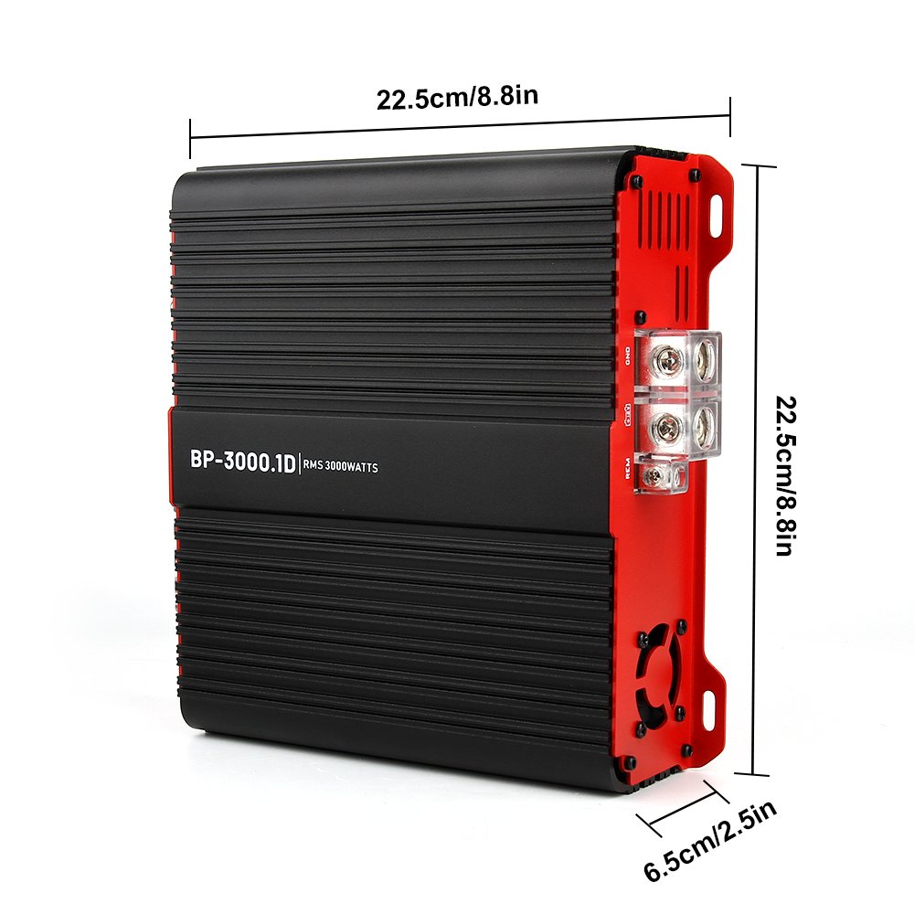 QMF BP-3000.1 Best Seller Class D Monoblock Amplifier RMS 3000W 12V Car Amplifier Car Audio Amplifier