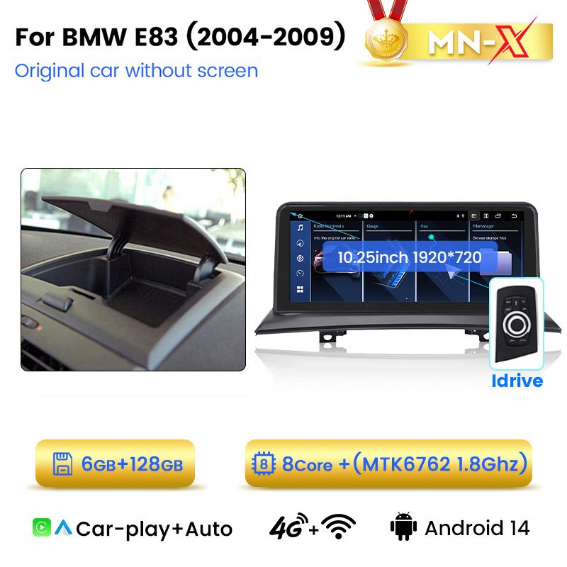 MEKEDE MNX Newest Android Car Audio Player WIFI 4G LTE Car-play Auto for BMW X3 E83 10.25 Inch 2004-2009 DSP DVR ADAS