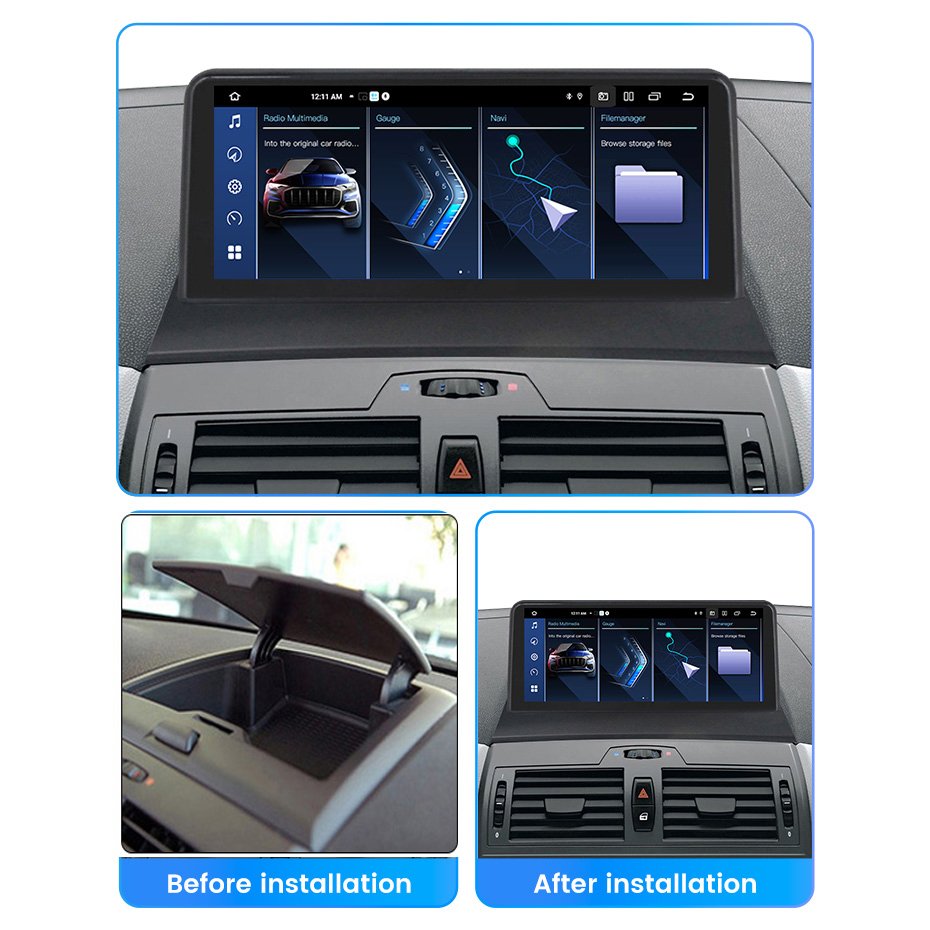 MEKEDE MNX Newest Android Car Audio Player WIFI 4G LTE Car-play Auto for BMW X3 E83 10.25 Inch 2004-2009 DSP DVR ADAS
