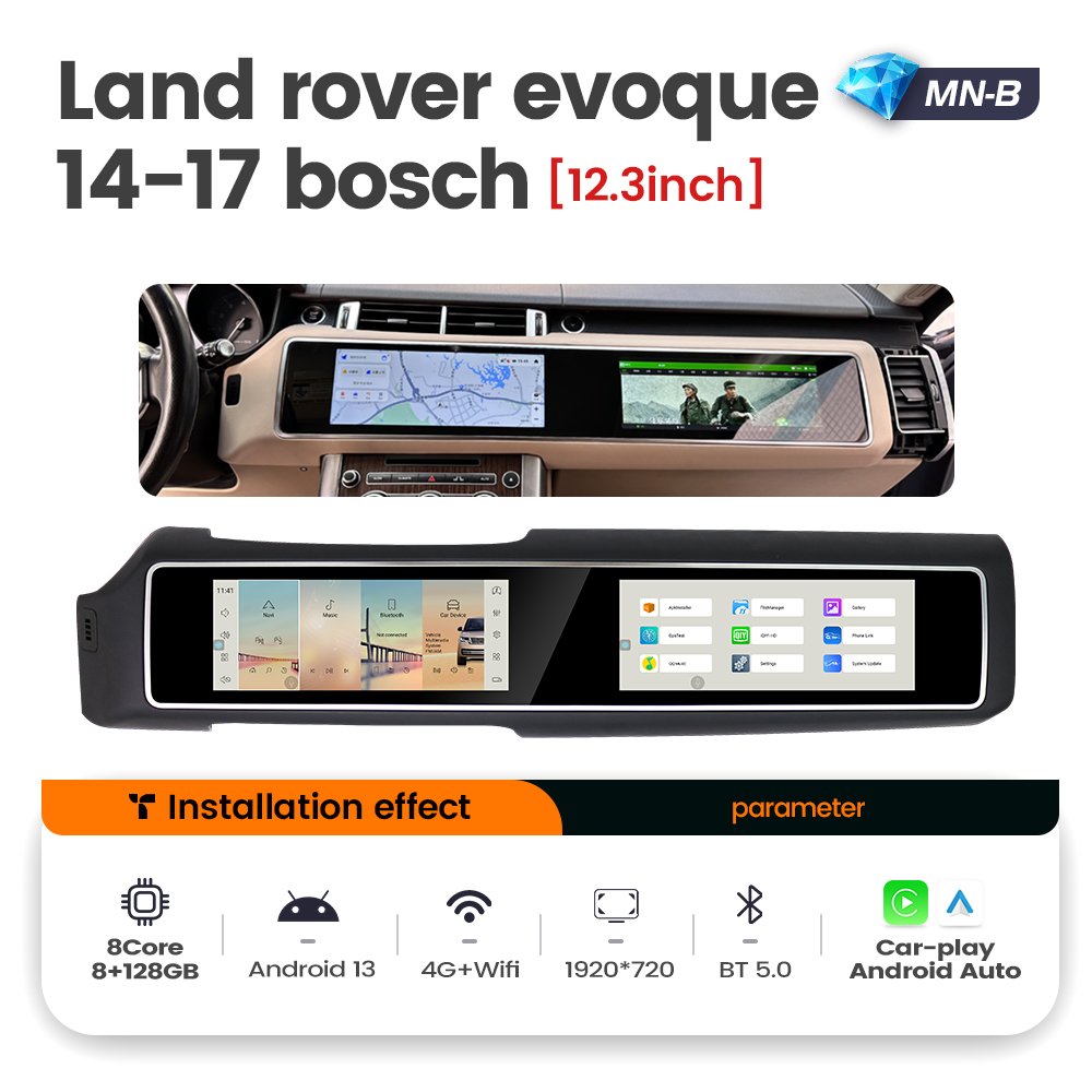 Navifly MN-B Newest Android 1920*720 IPS Screen Dual Interactive Screens for Land Rover Evoque 2014-2017 with WIFI BT