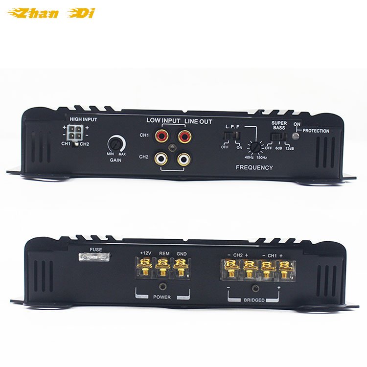 Manufacturer Direct Sales 2-Channel Class AB Car Audio Subwoofer Amplifier Big Power Sound System