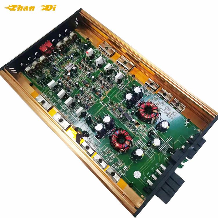 Hot Sale 80W Car Amplifier 4-Channel 12V Class AB Auto Audio Stable Performance Features Factory Wholesale Equalizers Crossovers