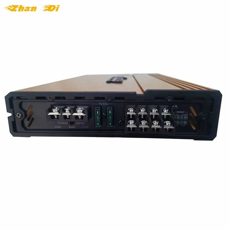 Hot Sale 80W Car Amplifier 4-Channel 12V Class AB Auto Audio Stable Performance Features Factory Wholesale Equalizers Crossovers