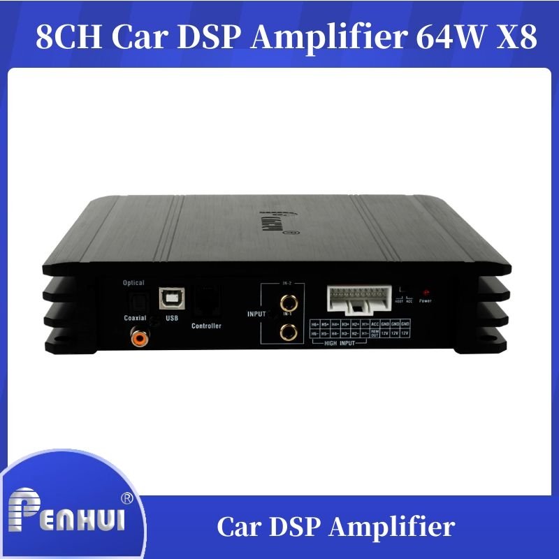 8 Channel Car DSP Amplifier Built in DSP and Karaoke Modules Cars Audio Upgrade System AB Class Built in Bluetooth Karaoken
