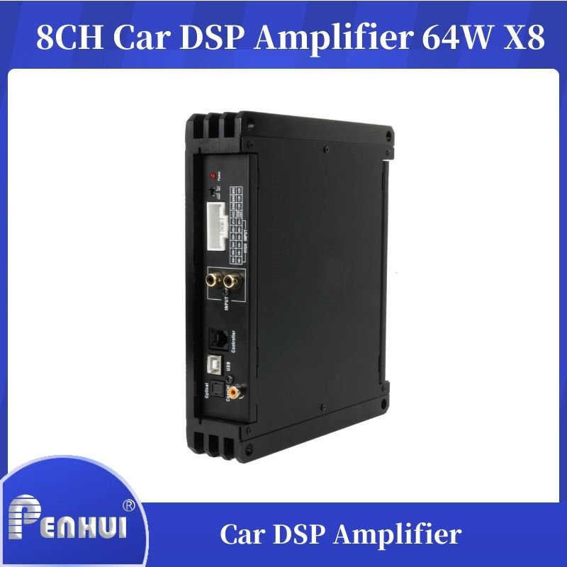 8 Channel Car DSP Amplifier Built in DSP and Karaoke Modules Cars Audio Upgrade System AB Class Built in Bluetooth Karaoken