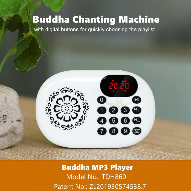 NEW product TF Card U Disk MP3 Format buddha MP3 Player with earphone ,use for buddhism chanting, song