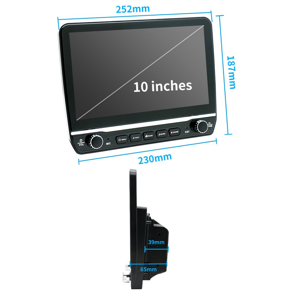 Bosstar 9/10inch 4+64GB IPS Screen Car Stereo With Knobs Android Car Radio With CarPlay GPS Car Multimedia Player