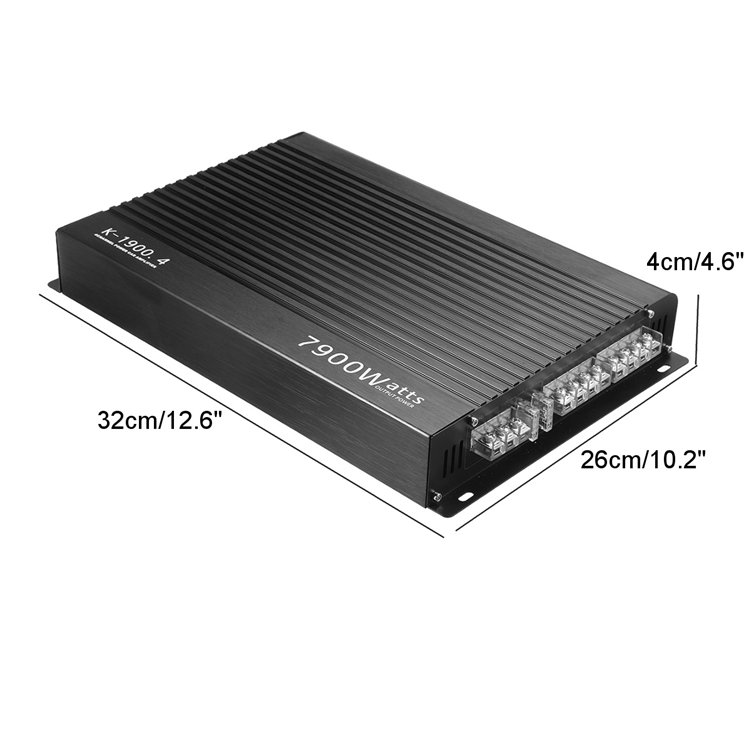 Cheap Price Car Audio Power Amplifier 12V Class AB Car Amplifier 4-channel(K-1900.4)
