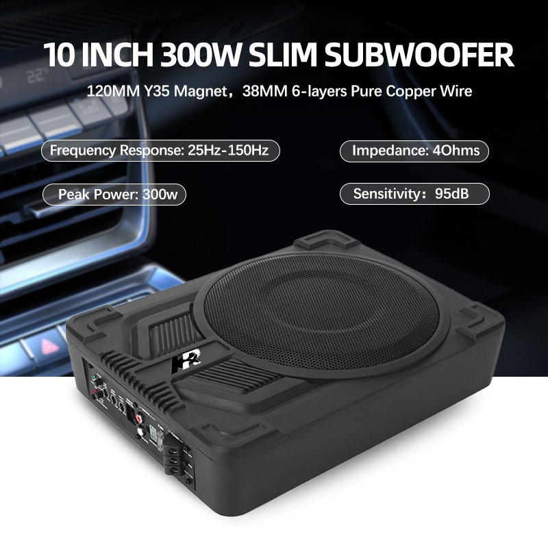 Powered Car Subwoofer Korean Car Built in Amplifier Underseat Subwoofer Car 1000w Subwoofer 10 Inch in Box Made