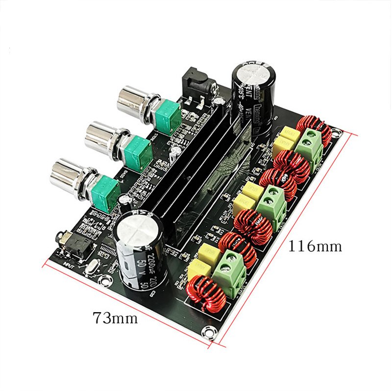 5.0 2*80W+100W TPA3116D2 Audio Power Amplifier Board 2.1 Channel TPA3116 Stereo Subwoofer Equalizer AUX Class D Amp