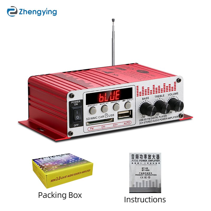 MP3 Player Cross-border Explosion Model 12V Car Home High-power Digital Bt USB Mini Power Amplifier