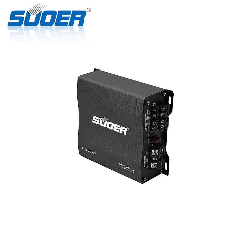 Suoer CT-600.4D-U 1500 Watts Mini Size 4 Channel Car Power Amplifier Full Range Class D Car Amp