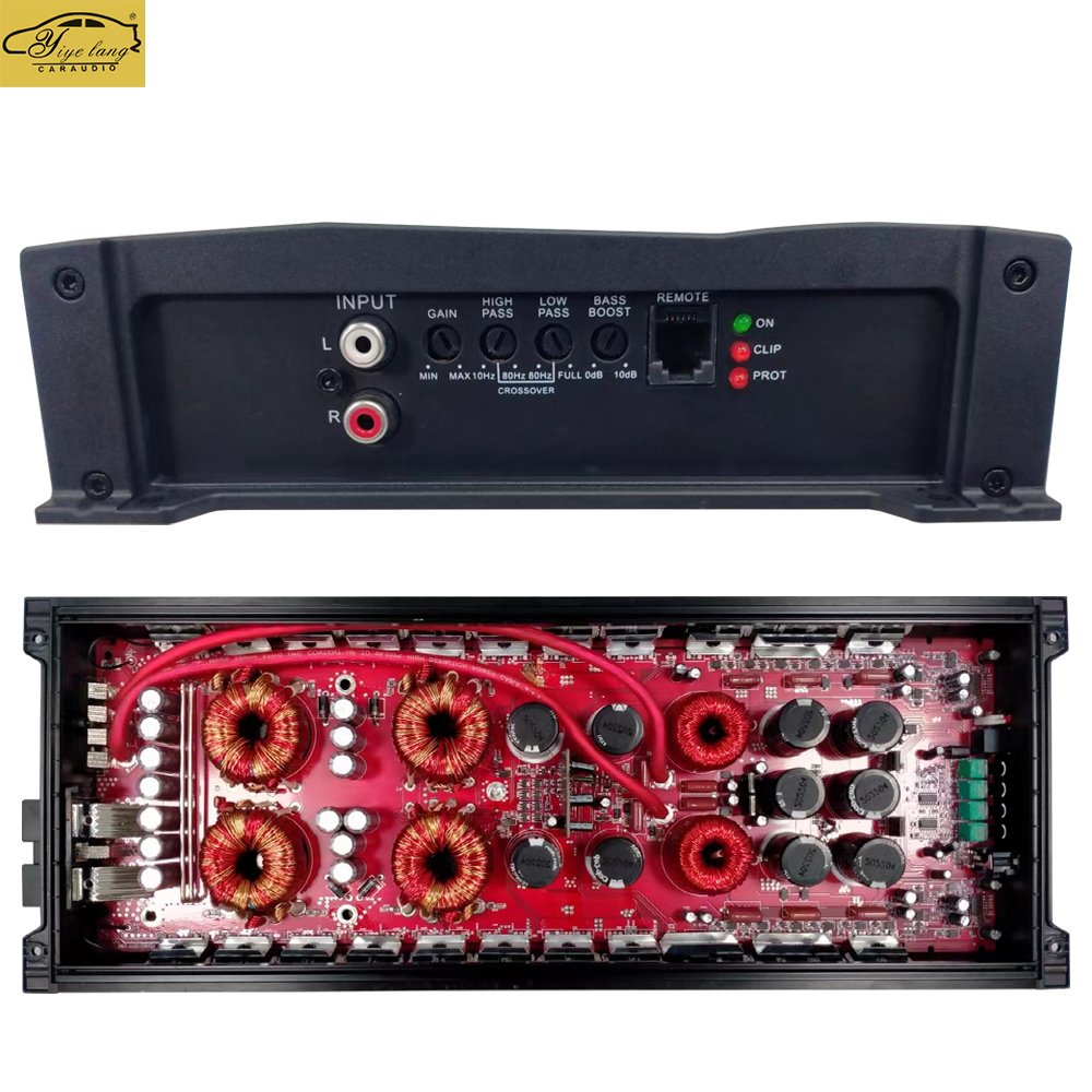 Single Channel Car Audio Power Amplifier 400.4 Class D 4 Channel Midrange Subwoofer Auto Bass Horn Amp