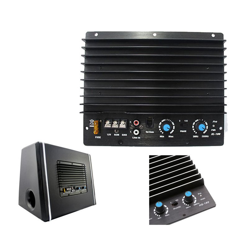 Mini Amplifier for Car 12V 1000W Single High Power Subwoofer Speaker Amplifier (XL-180A)
