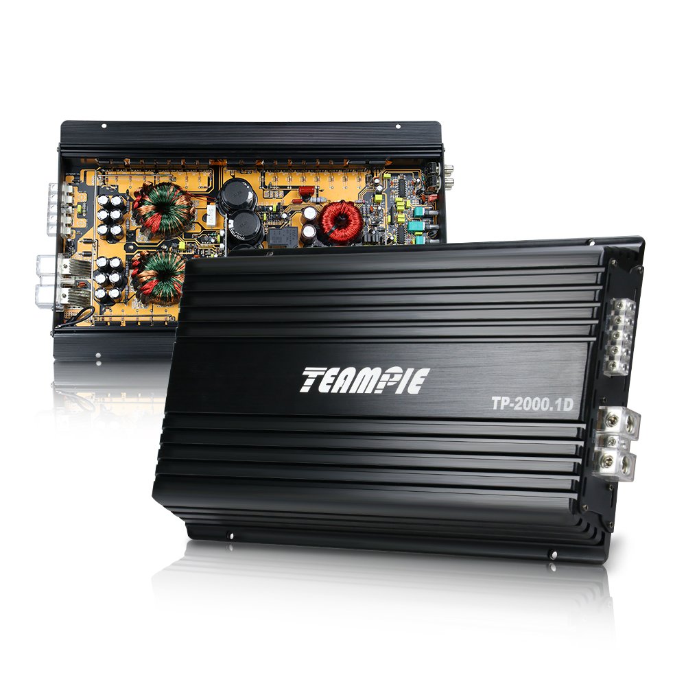 Teampie OEM High Power RMS 2000 Watts Class D Monoblock Strappable Korean Car Amplifier TP-2000.1D