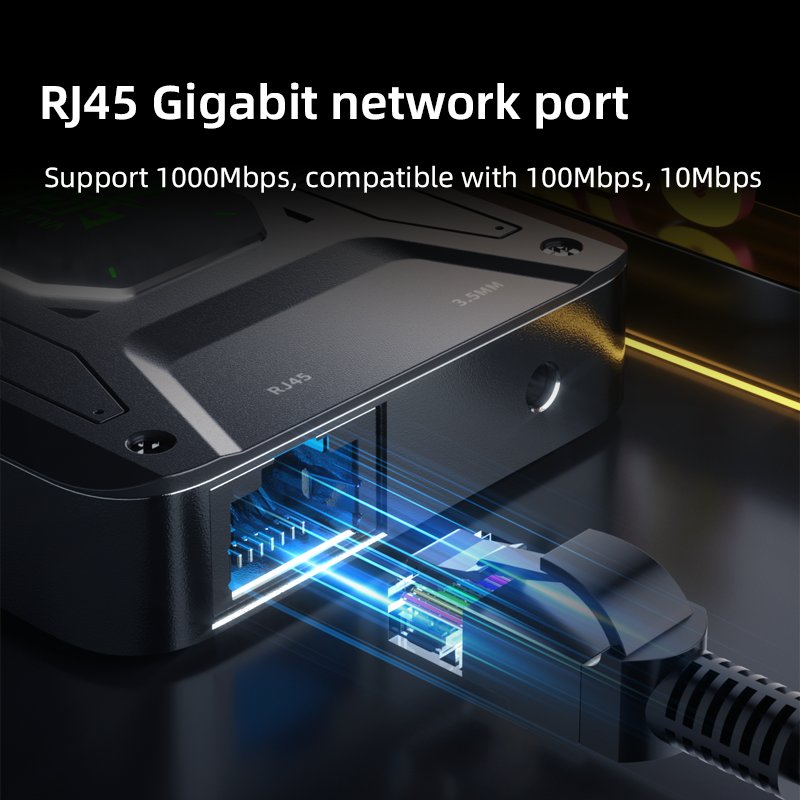 Exquisite Production DS7PRO Esports Docking Station 100W Fast Charge audio Adaptor