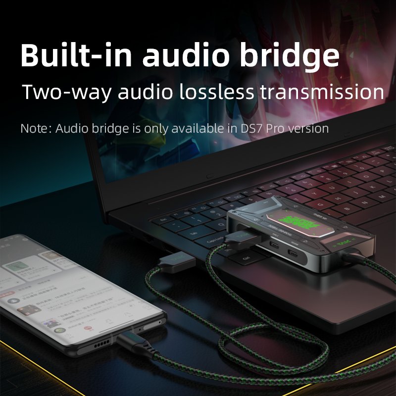 Exquisite Production DS7PRO Esports Docking Station 100W Fast Charge audio Adaptor
