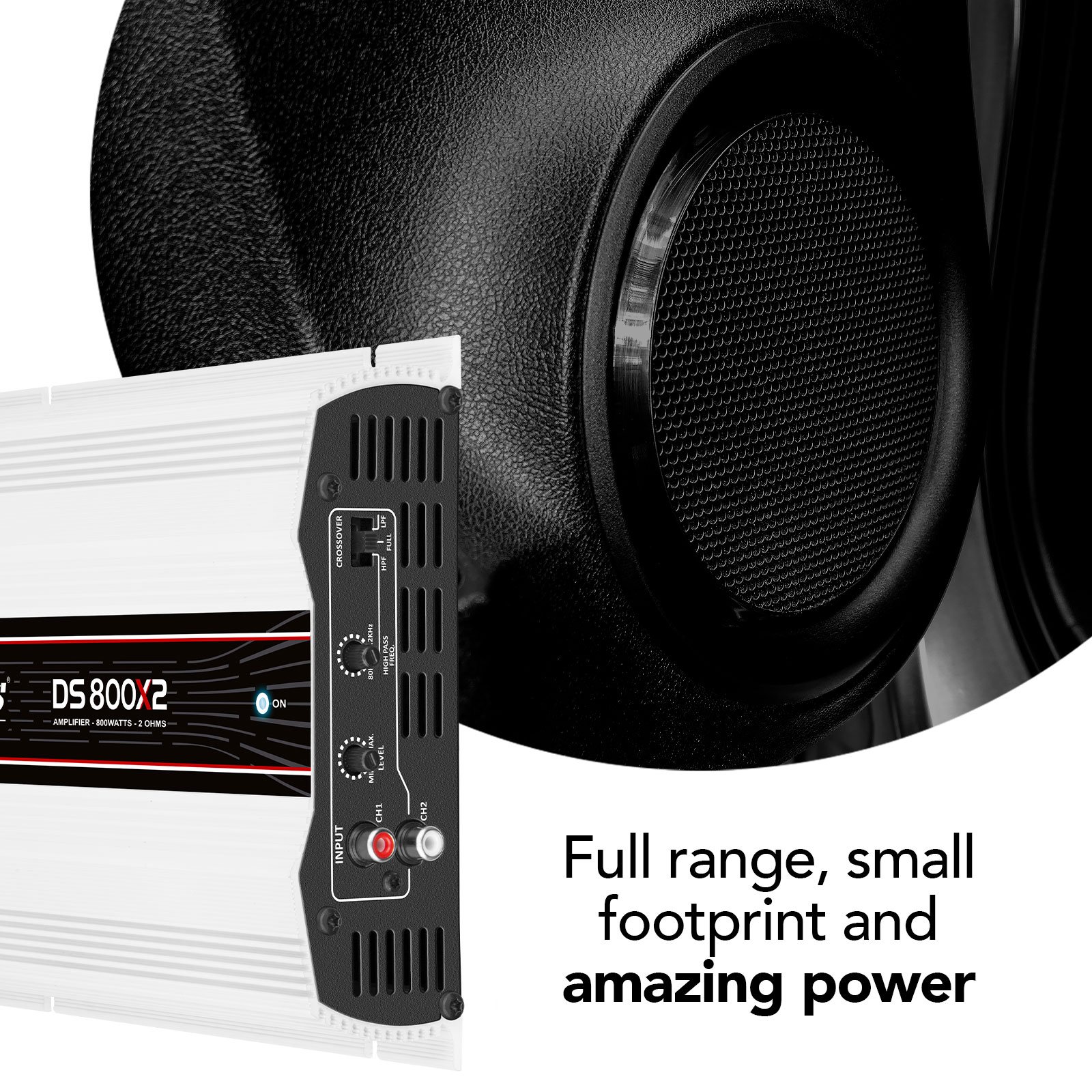 Taramps DS 800x2 2 Ohms Amplifier 800 Watts RMS 2 Channel 400x2 Watts RMS Digital Crossover HPF LPF Bridgedable Car Audio System
