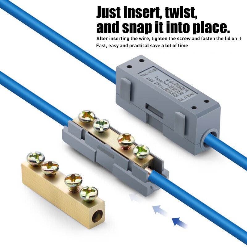High power splicing quick terminal 60 80 120A brass terminal double screws Secure the connection