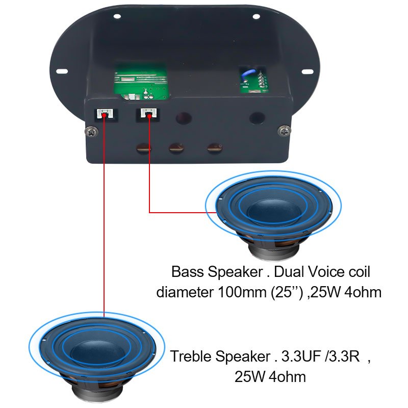 VIRE 6-10 Inch Digital Class D Amplifier Module Car Mounted Subwoofer Bluetooth Audio Power Amplifier Board
