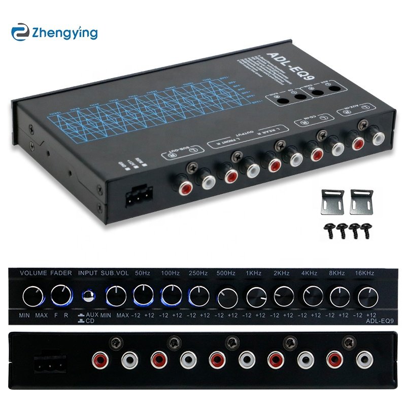 LDZS New Product 9-Band Graphic Equalizer -EQ9 Full Series Car Amplifier Equalizer Adjustable Filter